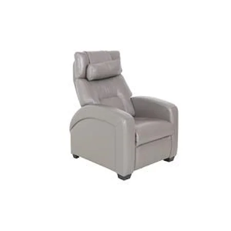 Transitional Recliner with Full Chaise Cushion